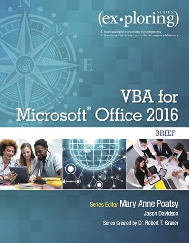 Stock image for Exploring VBA for Microsoft Office 2016 Brief (Exploring for Office 2016 Series) for sale by HPB-Red
