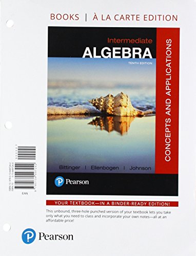 9780134497242: Intermediate Algebra: Concepts and Applications, Books a La Carte Edition