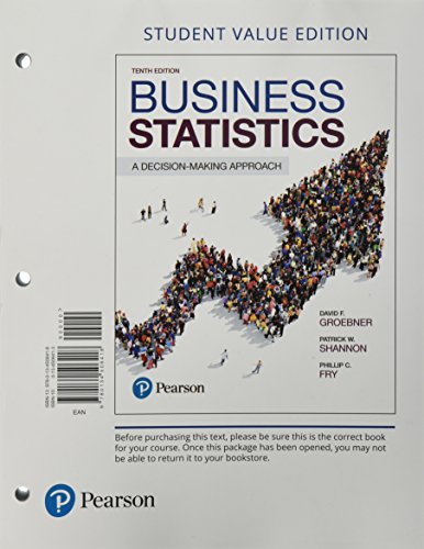 Beispielbild fr Business Statistics: A Decision Making Approach - Student Value Edition zum Verkauf von Revaluation Books