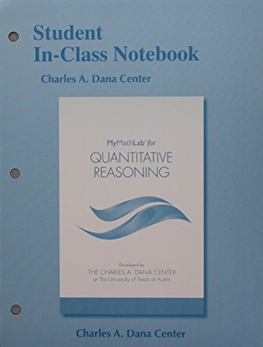 Stock image for Student In-Class Notebook for Quantitative Reasoning for sale by BookHolders