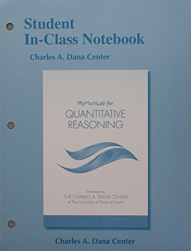 9780134507217: Student In-Class Notebook for Quantitative Reasoning