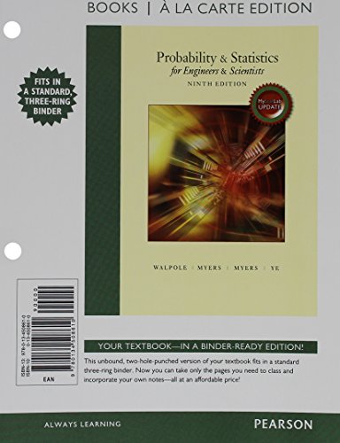 Beispielbild fr Probability & Statistics for Engineers & Scientists, MyLab Statistics Update, Books a la Carte Edition Plus NEW MyLab Statistics with Pearson eText -- Access Card Package zum Verkauf von Textbooks_Source