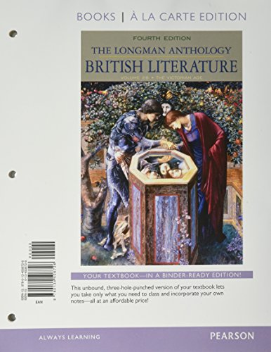 Stock image for The Longman Anthology of British Literature, Volume 2b: The Victorian Age, Books a la Carte Edition (Longman Anthology of British Literature, 2B) for sale by HPB-Red