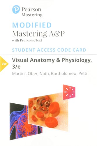 Stock image for Modified Mastering A&P with Pearson eText -- Standalone Access Card -- for Visual Anatomy & Physiology (3rd Edition) for sale by SGS Trading Inc