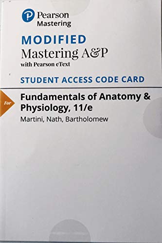 Imagen de archivo de Modified Mastering A&P with Pearson eText -- ValuePack Access Card -- for Fundamentals of Anatomy & Physiology a la venta por Textbooks_Source