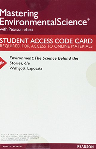 9780134510194: MasteringEnvironmentalScience with Pearson eText -- ValuePack Access Card -- for Environment: The Science behind the Stories
