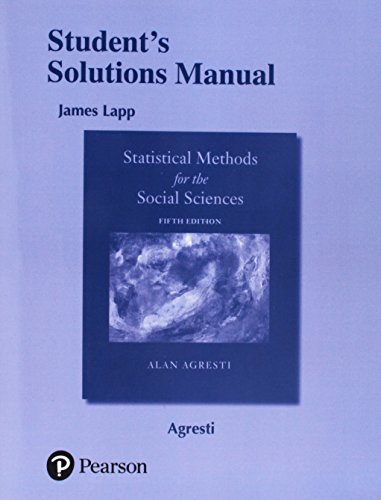 Stock image for Student's Solutions Manual for Statistical Methods for the Social Sciences for sale by AwesomeBooks