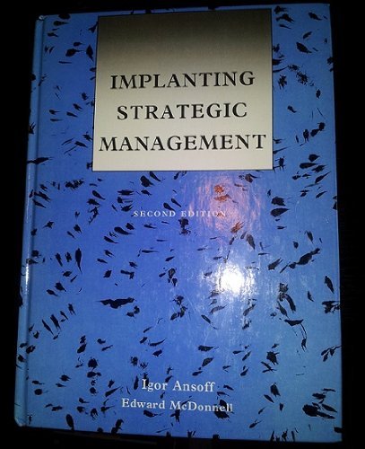 Imagen de archivo de Implanting Strategic Management a la venta por ThriftBooks-Atlanta