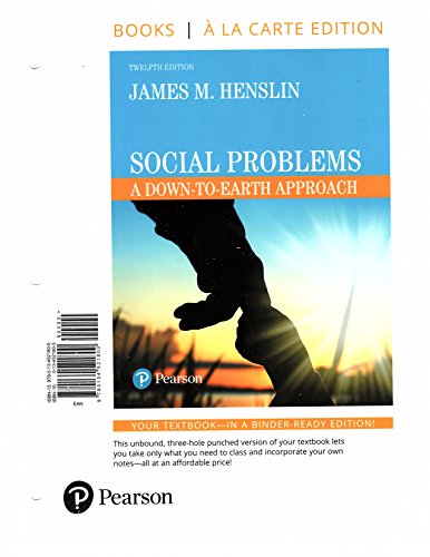 Stock image for Social Problems: A Down-to-Earth Approach -- Books a la Carte (12th Edition) for sale by SecondSale