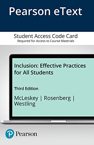 Stock image for Inclusion: Effective Practices for All Students with Enhanced Pearson eText -- Access Card for sale by Textbooks_Source