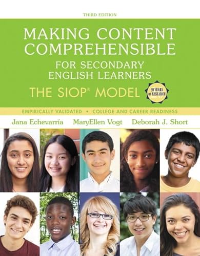 Beispielbild fr Making Content Comprehensible for Secondary English Learners: The SIOP Model zum Verkauf von HPB-Red