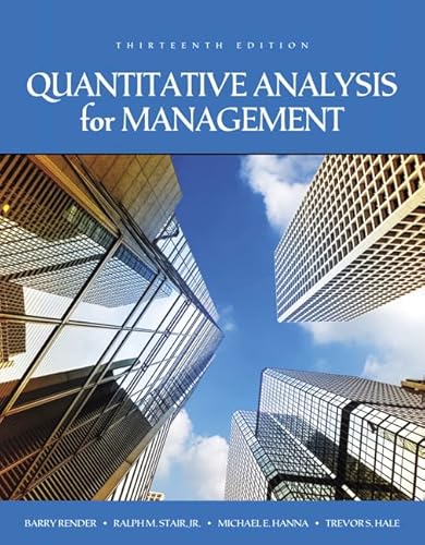 9780134543161: Quantitative Analysis for Management