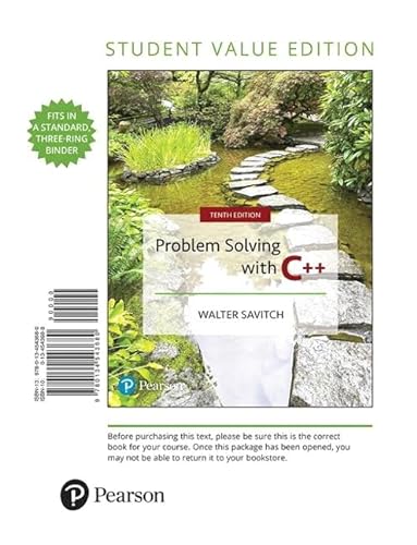 Beispielbild fr Problem Solving with C++ zum Verkauf von BooksRun