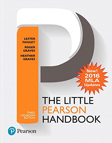 Beispielbild fr The Little Pearson Handbook, Third Canadian Edition (MLA Update) zum Verkauf von ThriftBooks-Dallas