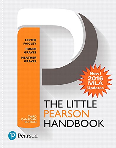 Stock image for The Little Pearson Handbook, Third Canadian Edition (MLA Update) for sale by ThriftBooks-Dallas