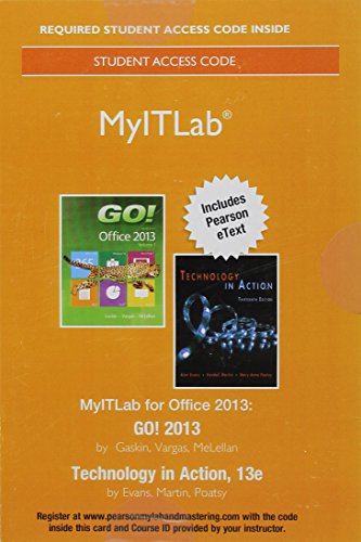 Stock image for Mylab It with Pearson Etext -- Access Card -- For Go! 2013 with Technology in Action for sale by Textbooks_Source