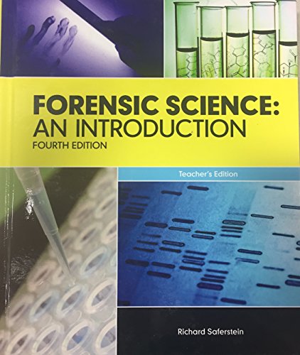 Imagen de archivo de Forensic Science: An Introduction Teacher's Edition Fourth Edition a la venta por HPB-Diamond