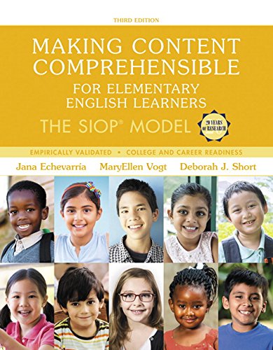Beispielbild fr Making Content Comprehensible for Elementary English Learners: The SIOP Model zum Verkauf von BooksRun