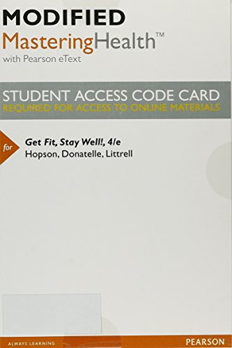 Beispielbild fr Get Fit, Stay Well! -- Modified Mastering Health with Pearson eText Access Code zum Verkauf von Textbooks_Source