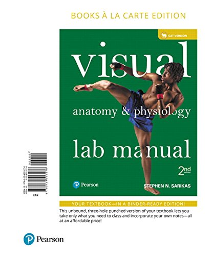 Imagen de archivo de Visual Anatomy & Physiology Lab Manual, Cat Version a la venta por Palexbooks