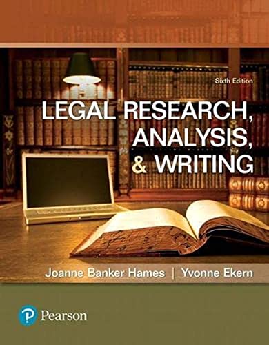 Stock image for Legal Research, Analysis, and Writing for sale by HPB-Red