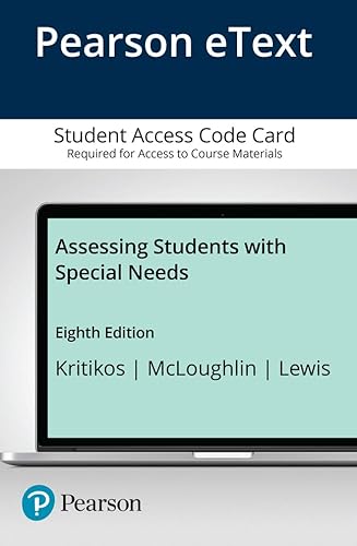 Stock image for Assessing Students with Special Needs -- Enhanced Pearson eText for sale by BooksRun