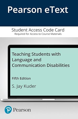 Stock image for Teaching Students With Language and Communication Disabilities Enhanced Pearson Etext Access Card for sale by Revaluation Books