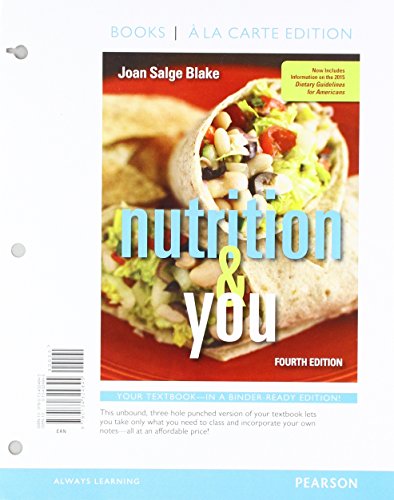Stock image for Nutrition & You, Books a la Carte Edition; Modified Mastering Nutrition with MyDietAnalysis with Pearson eText -- Standalone Access Card -- for . 2015 Dietary Guidelines Update (4th Edition) for sale by SecondSale