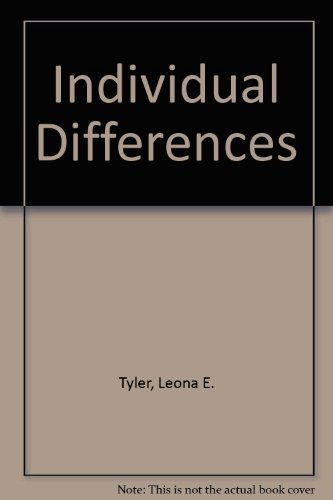Stock image for Individual Differences: Abilities and Motivational Directions for sale by Irish Booksellers