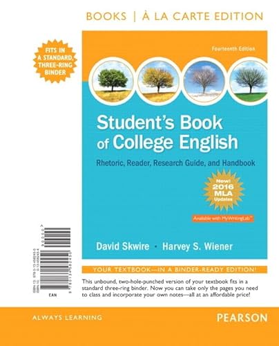 Stock image for Student's Book of College English, MLA Update Edition for sale by BooksRun