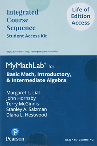 9780134582726: Basic Math, Introductory & Intermediate Algebra -- MyLab Math Access Card