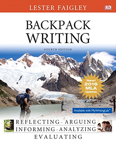 Stock image for Backpack Writing, MLA Update Edition for sale by ThriftBooks-Atlanta