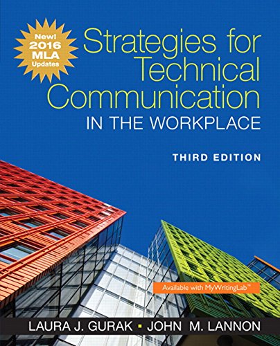Imagen de archivo de Strategies for Technical Communication in the Workplace, MLA Update Edition (3rd Edition) a la venta por SecondSale