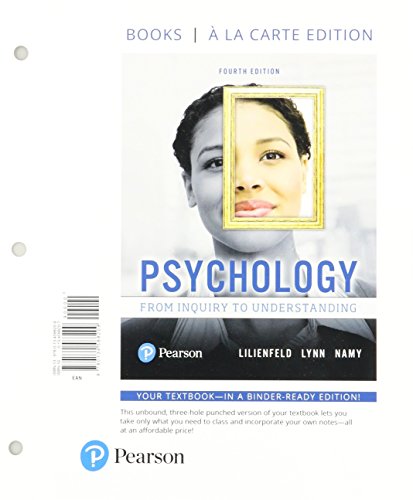 Stock image for Psychology: From Inquiry to Understanding -- Print Offer [Loose-Leaf] (4th Edition) for sale by HPB-Red