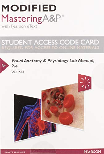 Imagen de archivo de Visual Anatomy & Physiology Modified MasteringA&P With Pearson Etext Standalone Access Card a la venta por Revaluation Books
