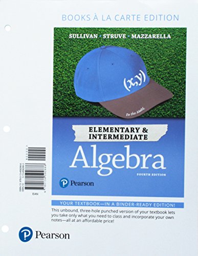 Imagen de archivo de Elementary & Intermediate Algebra: Books a La Carte Edition a la venta por Revaluation Books