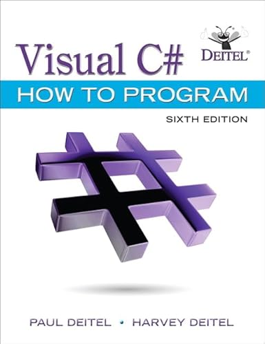 9780134601540: Visual C# How to Program (Deitel Series)