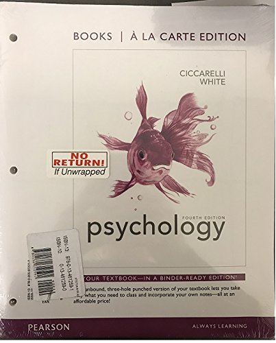 Beispielbild fr PSYCHOLOGY (LOOSELEAF)-W/REVEL PACKAGE zum Verkauf von TextbookRush