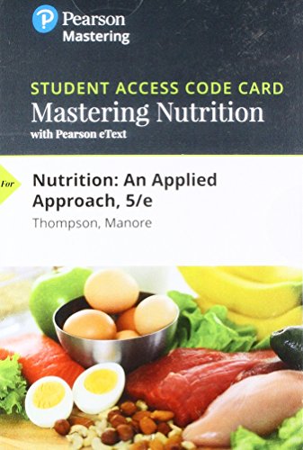 9780134618937: Nutrition Masteringnutrition With Mydietanalysis With Pearson Etext Standalone Access Card: An Applied Approach