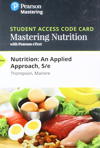 Imagen de archivo de Mastering Nutrition with MyDietAnalysis with Pearson eText -- Standalone Access Card -- for Nutrition: An Applied Approach (5th Edition) a la venta por SecondSale