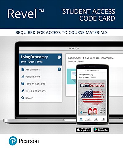 Stock image for Revel for Living Democracy, 2016 Presidential Election Edition -- Access Card (5th Edition) for sale by BooksRun