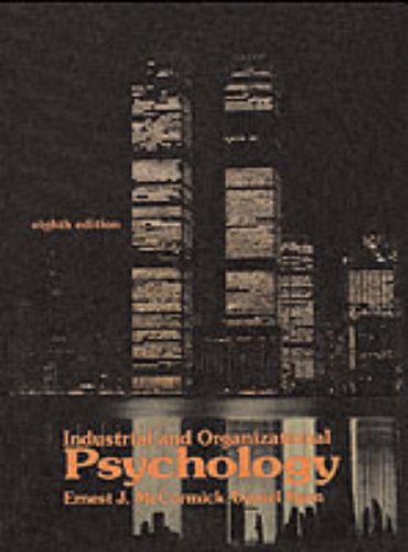Imagen de archivo de Industrial and Organizational Psychology (8th Edition) a la venta por Irish Booksellers