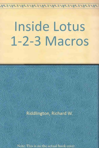 Beispielbild fr Inside Lotus 1-2-3- Macros zum Verkauf von Wonder Book