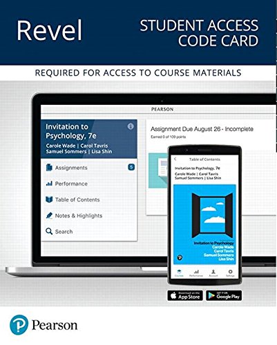 Beispielbild fr Revel for Invitation to Psychology -- Access Card zum Verkauf von One Planet Books
