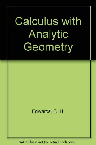 Stock image for Calculus With Analytic Geometry for sale by HPB-Red