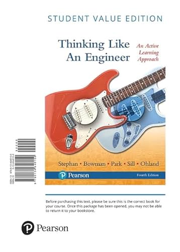 9780134640150: Thinking Like an Engineer: An Active Learning Approach