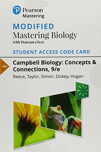Beispielbild fr Modified Mastering Biology with Pearson eText -- Standalone Access Card -- for Campbell Biology: Concepts & Connections (9th Edition) zum Verkauf von Facetextbooks