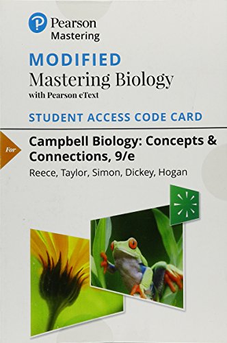 Imagen de archivo de Modified Mastering Biology with Pearson eText -- Standalone Access Card -- for Campbell Biology: Concepts & Connections (9th Edition) a la venta por Facetextbooks