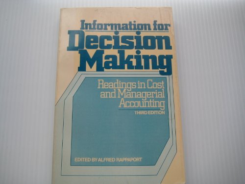 Beispielbild fr Information for Decision Making: Readings in Cost and Managerial Accounting zum Verkauf von ThriftBooks-Atlanta