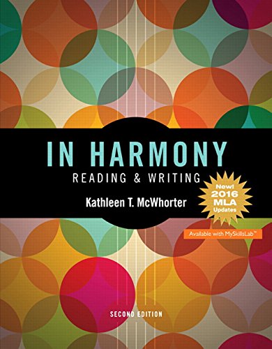 9780134644868: In Harmony: Reading and Writing: New! 2016 MLA Updates